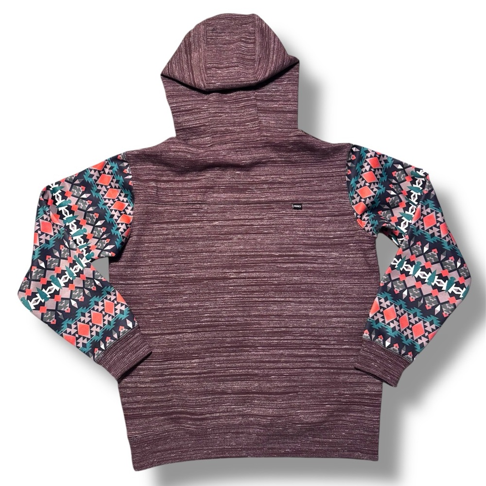 Men’s Hooey "Summit" Aztec Print Brown Pullover Hoodie EUC - Picture 2 of 4